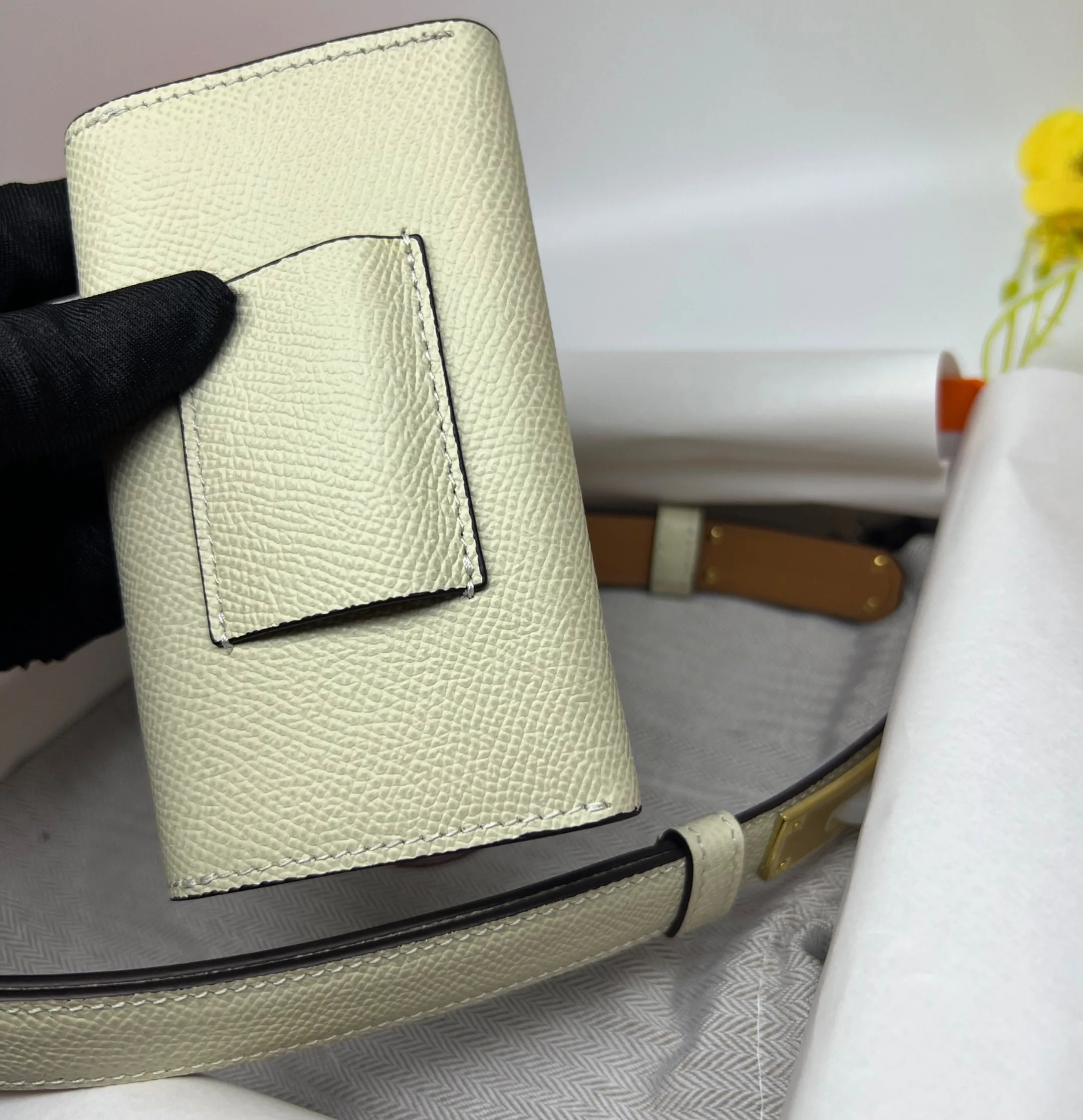 Hermes Kelly Pocket 18 Belt Craie - Image 8