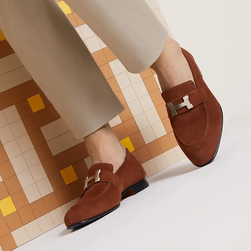Alternative view of Hermes Paris Loafers Orange