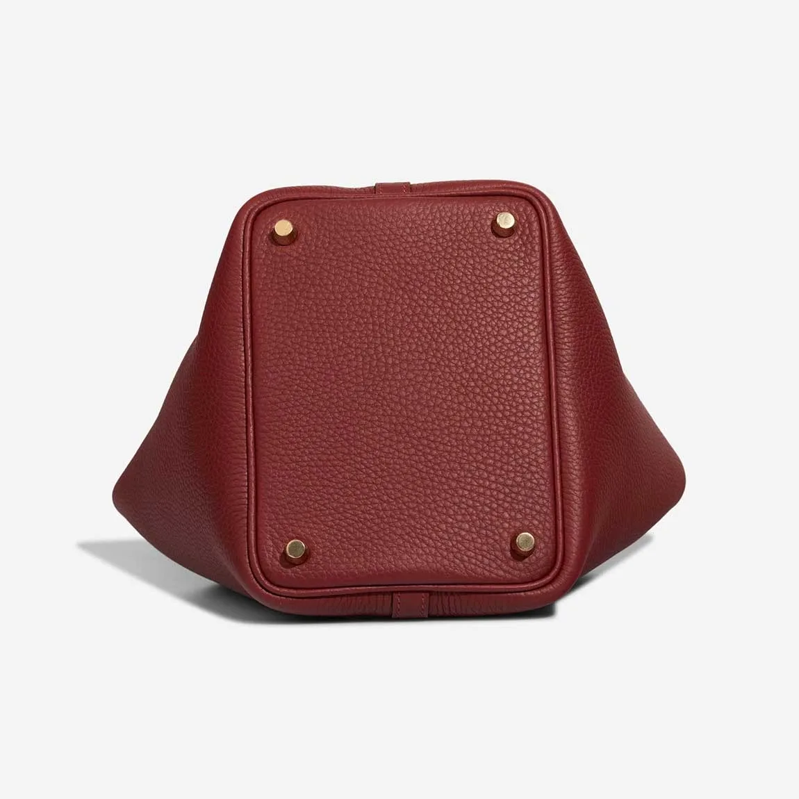 Hermes Picotin 18 Taurillon Clemence Rouge H Top Handle Bag / Red Gold Hardware - Image 5