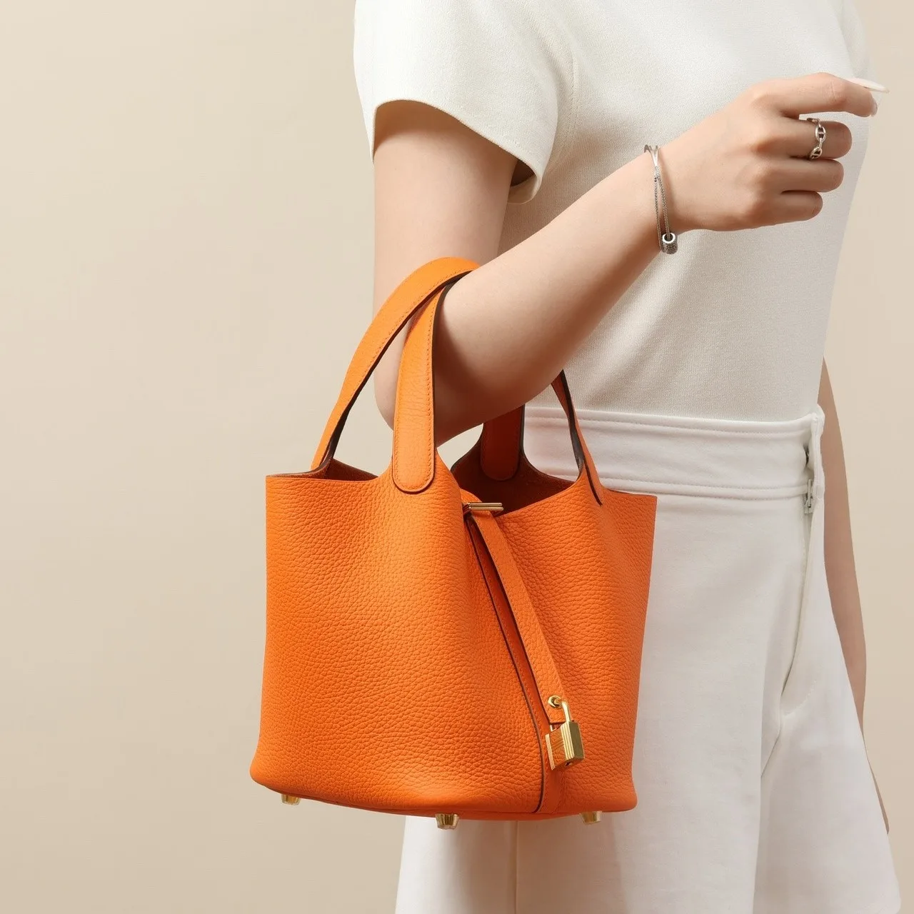 Hermes Picotin Lock 18 Bag Orange / - Image 10