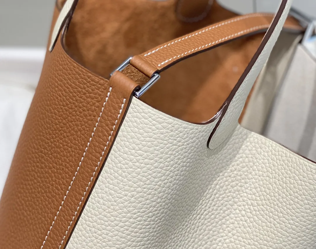 Hermes Picotin Lock 18 Bag Cream/Brown / - Image 7