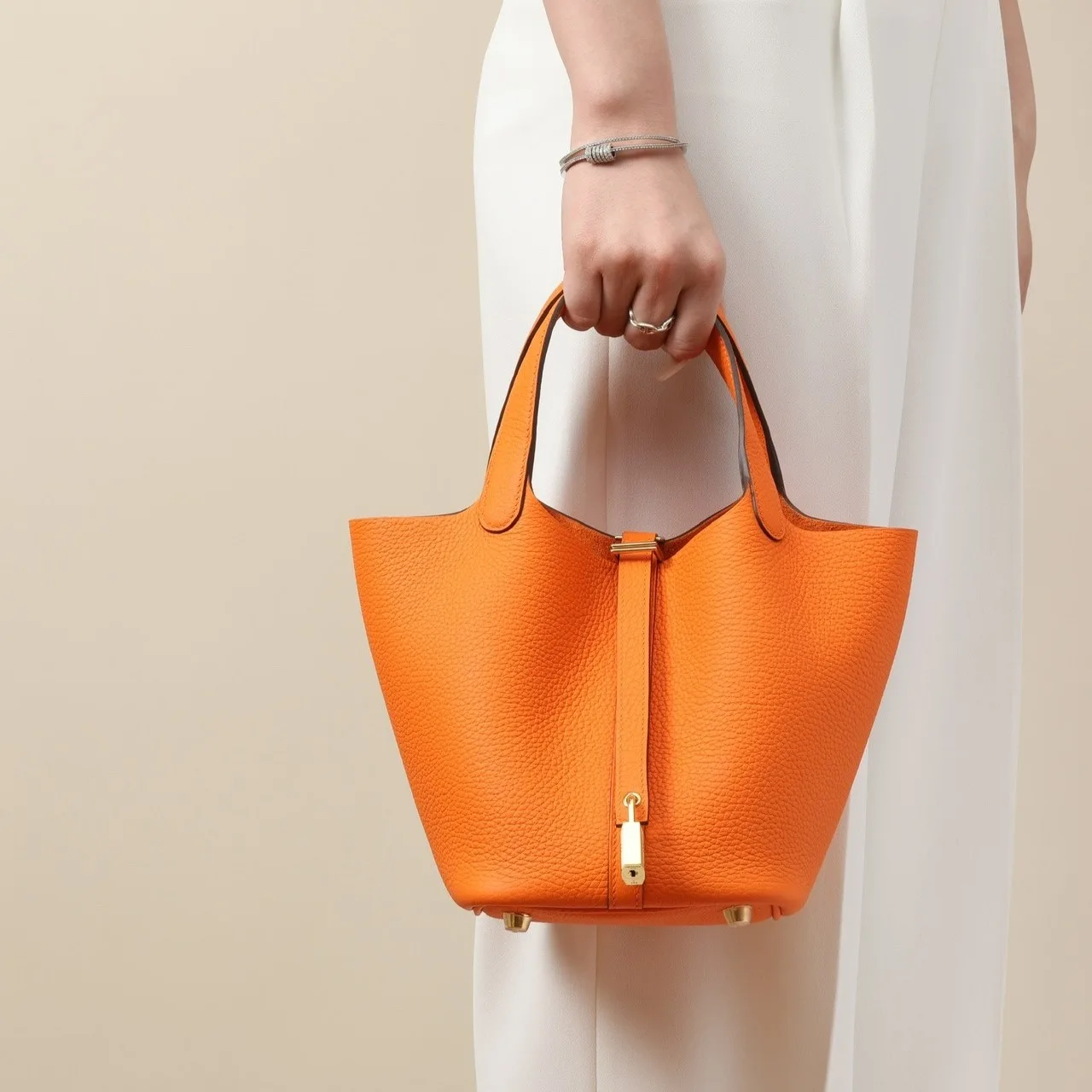 Hermes Picotin Lock 18 Bag Orange / - Image 2