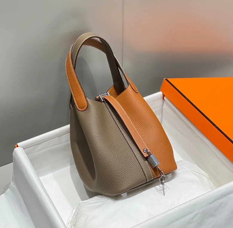 Hermes Picotin Lock 18 Bag Grey/Brown / - Image 3