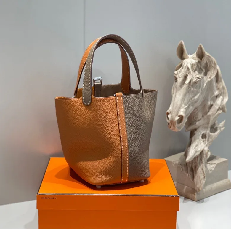 Hermes Picotin Lock 18 Bag Grey/Brown / - Image 6