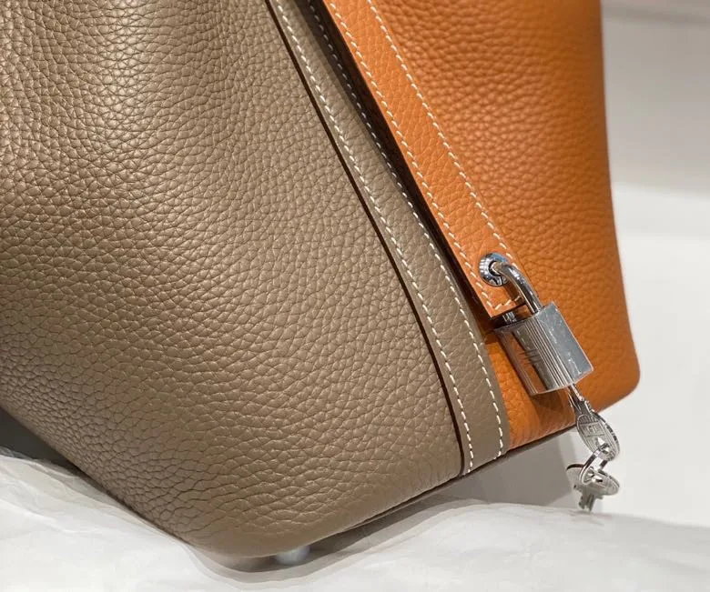 Hermes Picotin Lock 18 Bag Grey/Brown / - Image 8