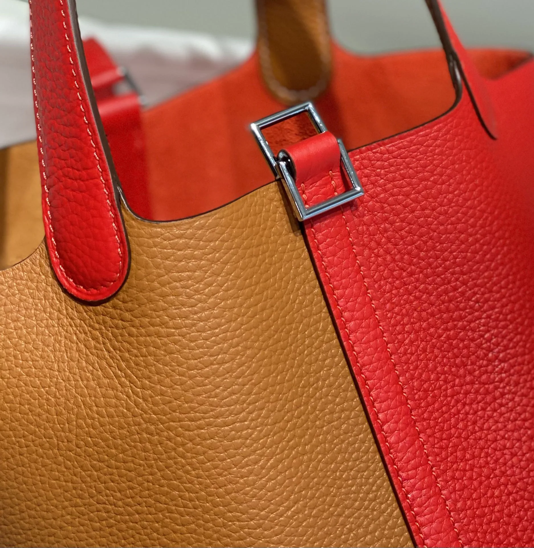 Hermes Picotin Lock 18 Bag Brown/Red / - Image 6