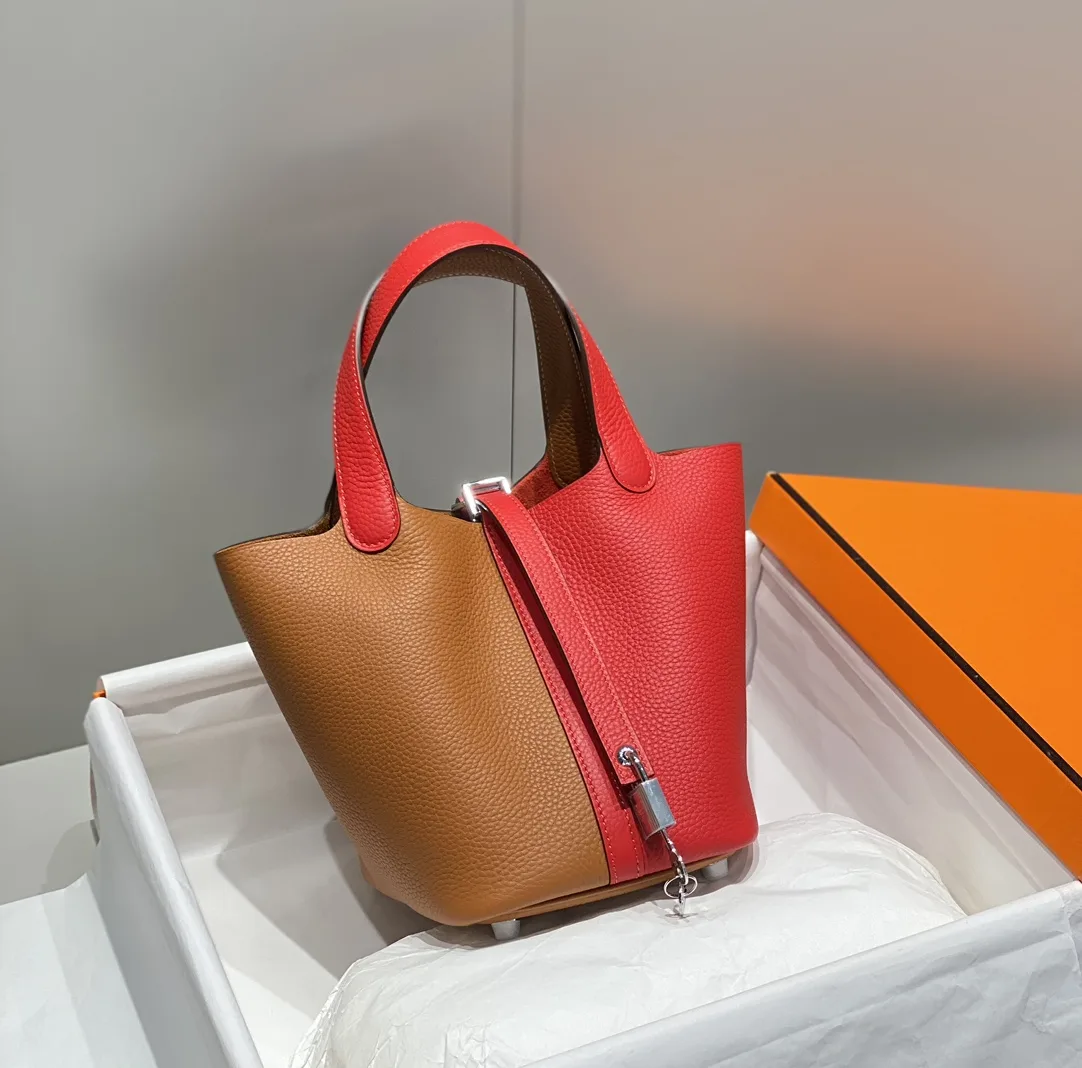 Hermes Picotin Lock 18 Bag Brown/Red / - Image 2
