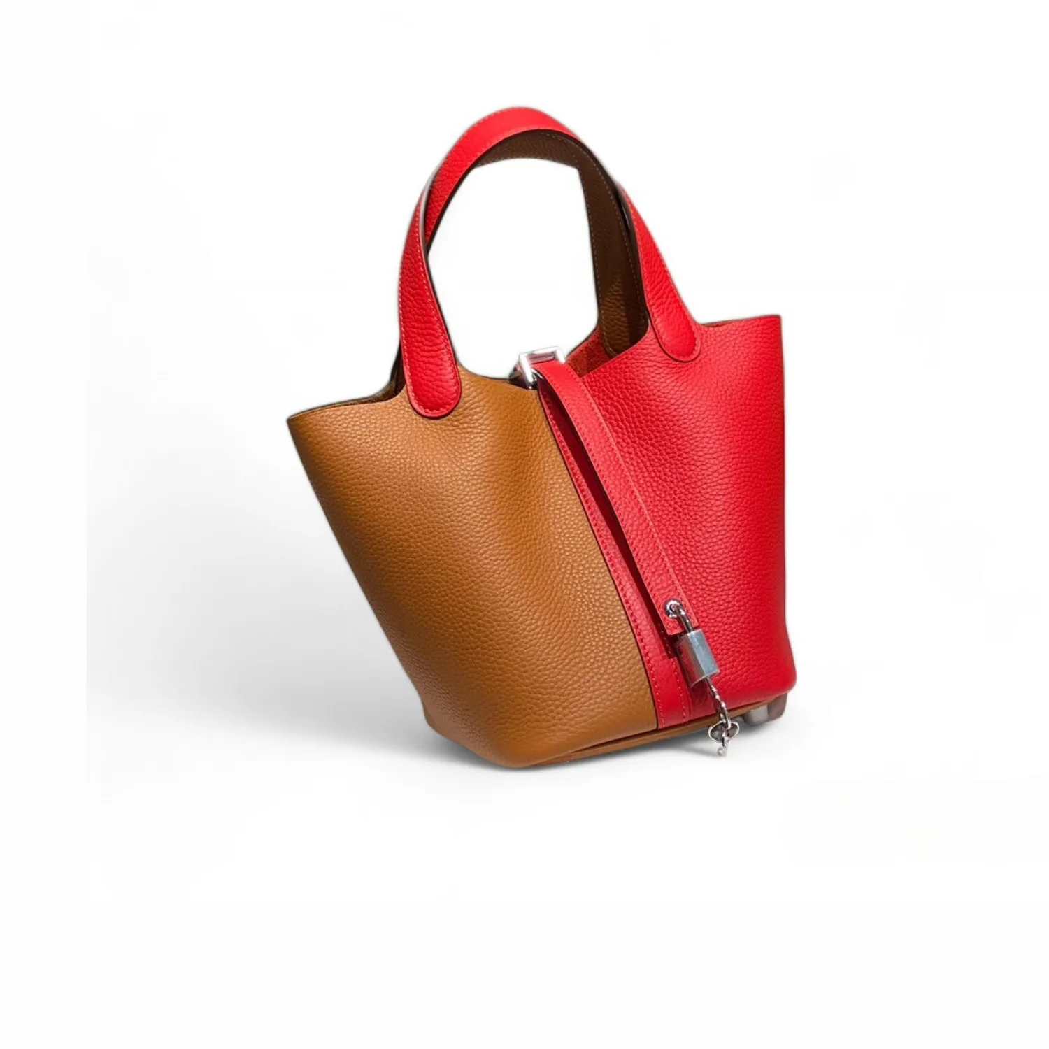 Hermes Picotin Lock 18 Bag Brown/Red /