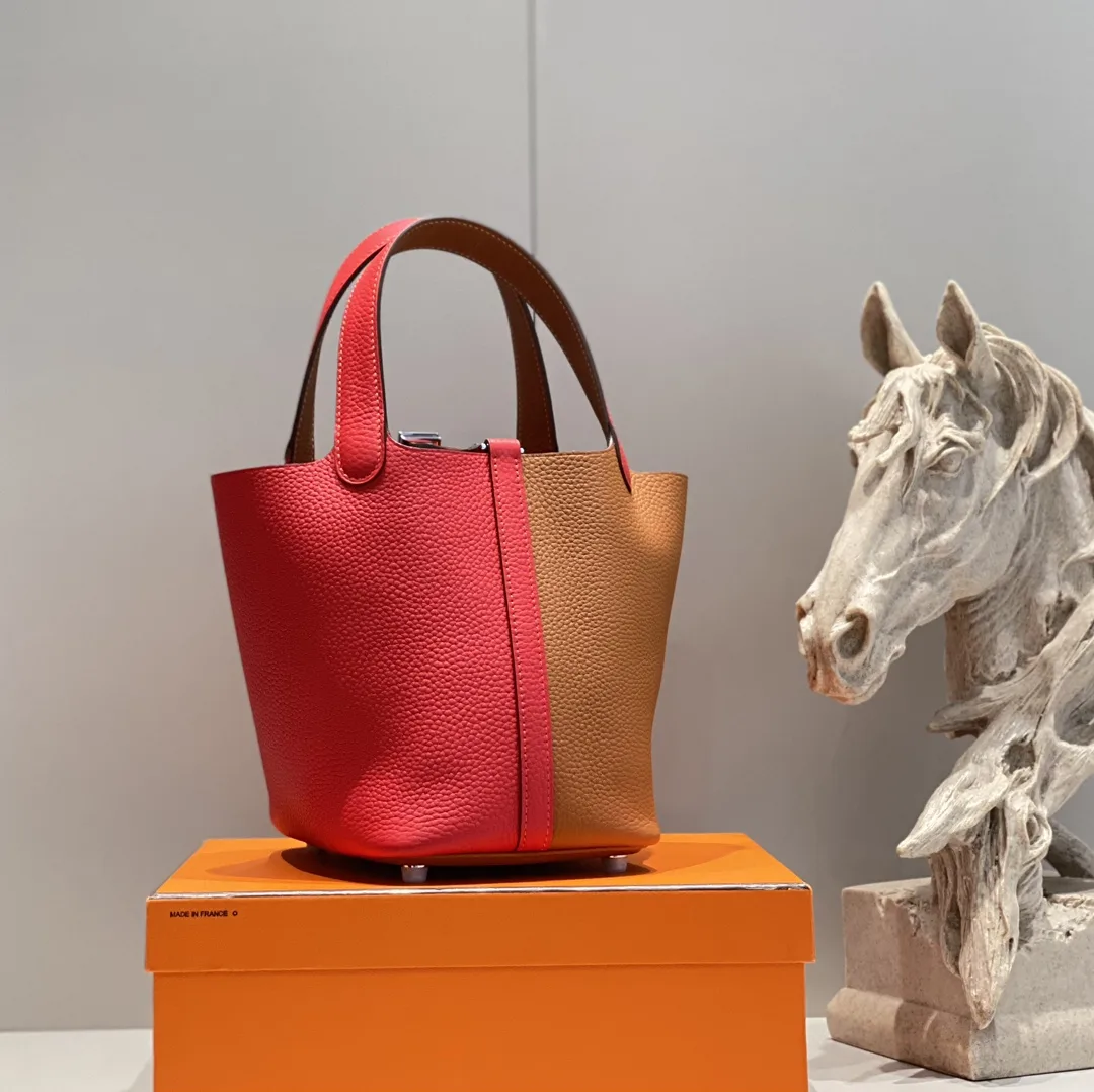 Hermes Picotin Lock 18 Bag Brown/Red / - Image 3