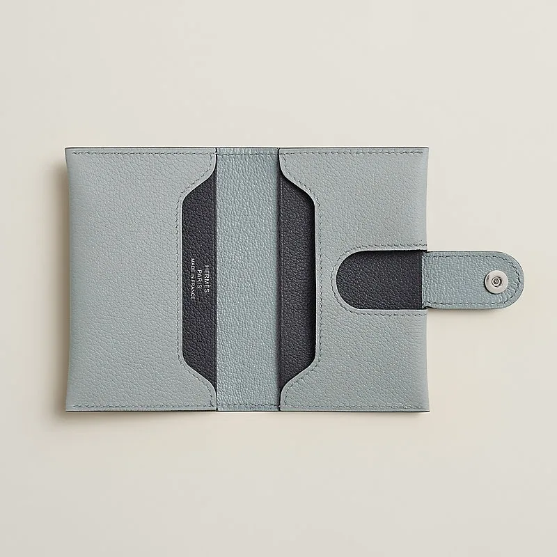 Alternative view of Hermes R.M.S Card Holder Bleu Glacier /