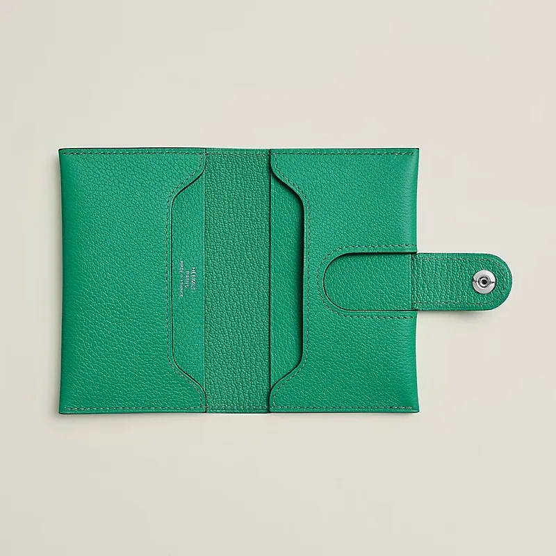 Alternative view of Hermes R.M.S Card Holder Rose Green /