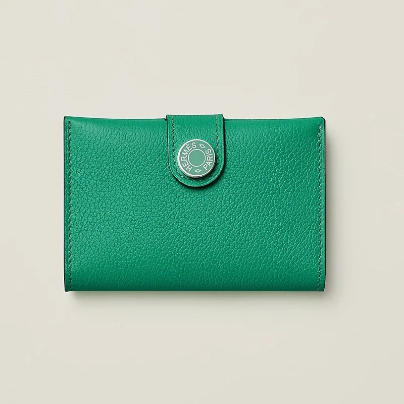 Hermes R.M.S Card Holder Rose Green / - Image 3