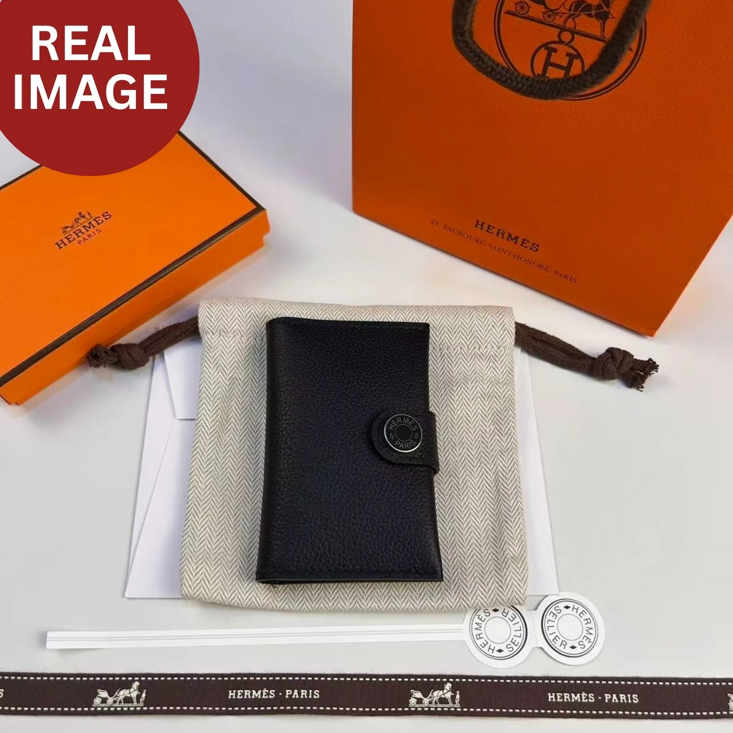 Alternative view of Hermes R.M.S Card Holder Noir /