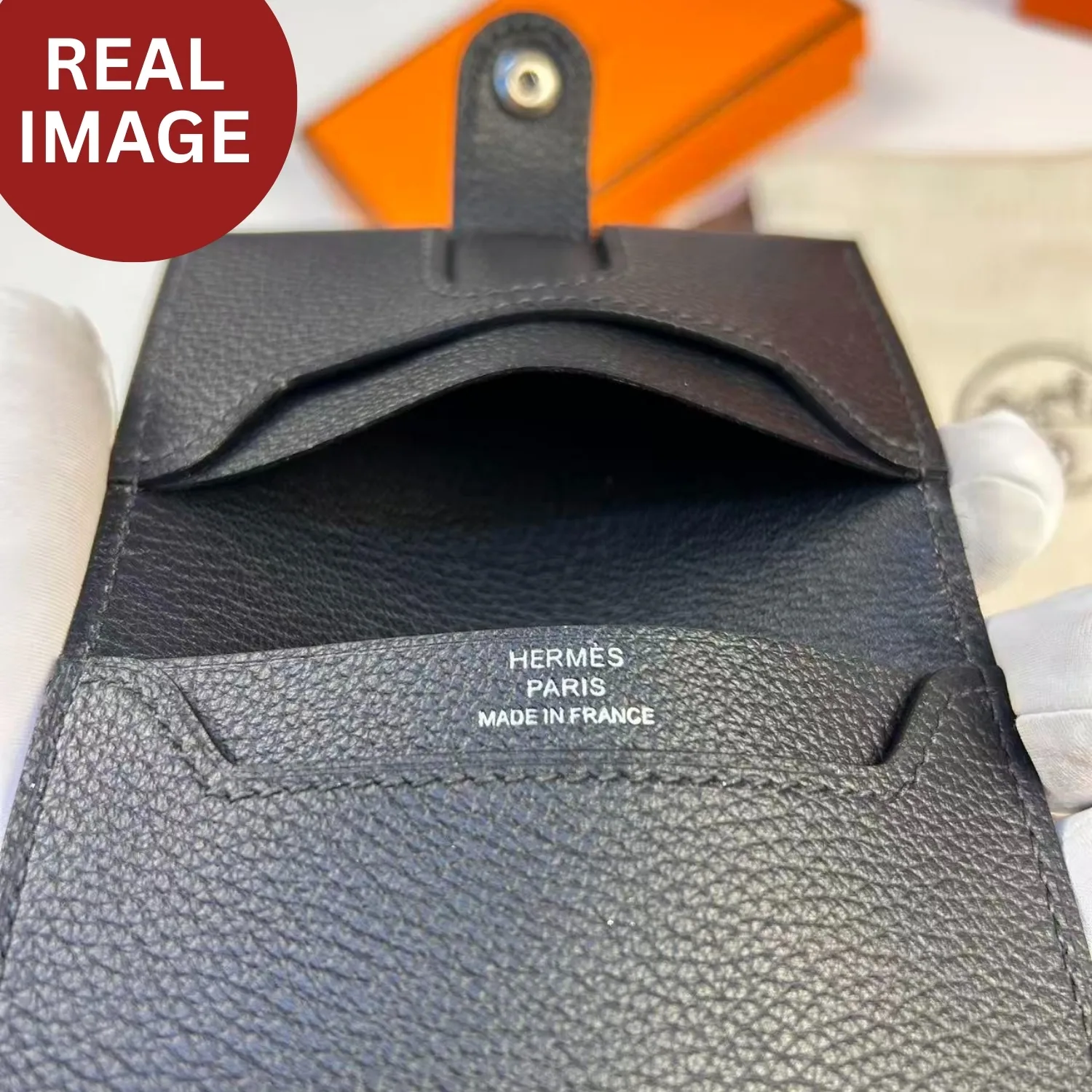 Hermes R.M.S Card Holder Noir / - Image 5