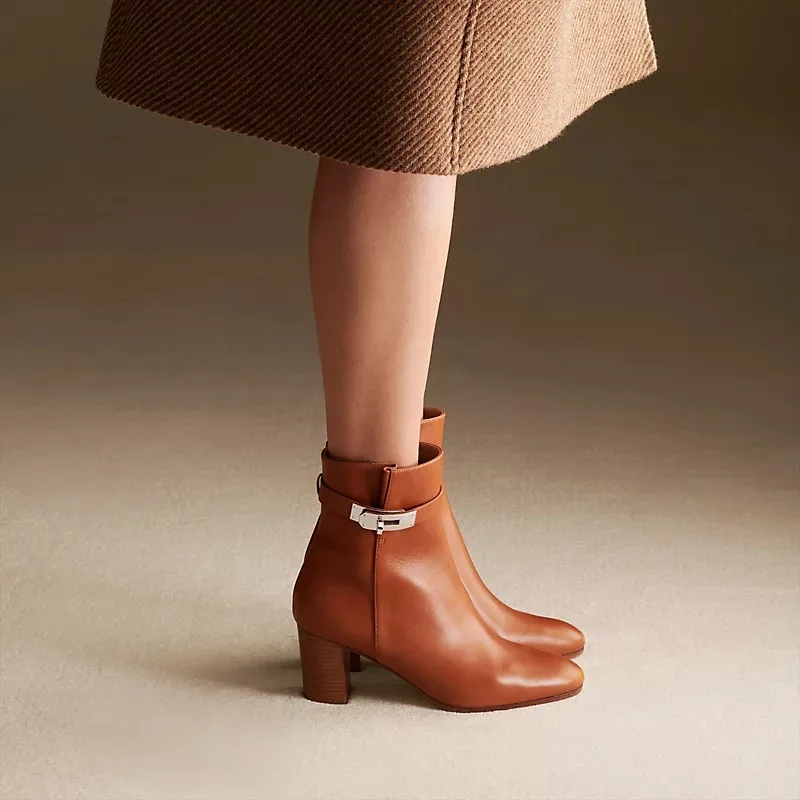 Alternative view of Hermes Saint Germain Ankle Boots Naturel