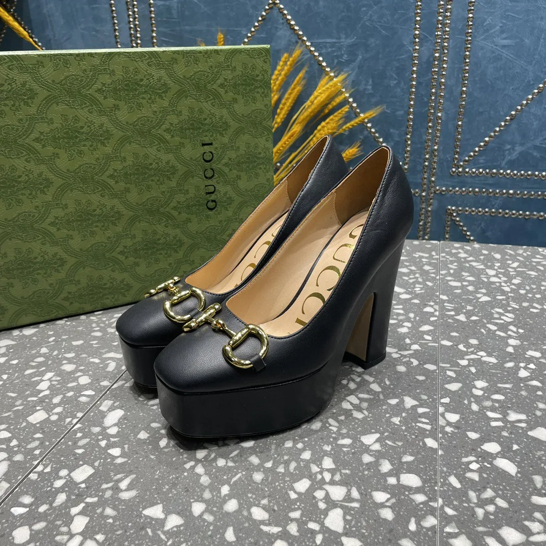Gucci High Heel Pump With Horsebit Black - Image 4