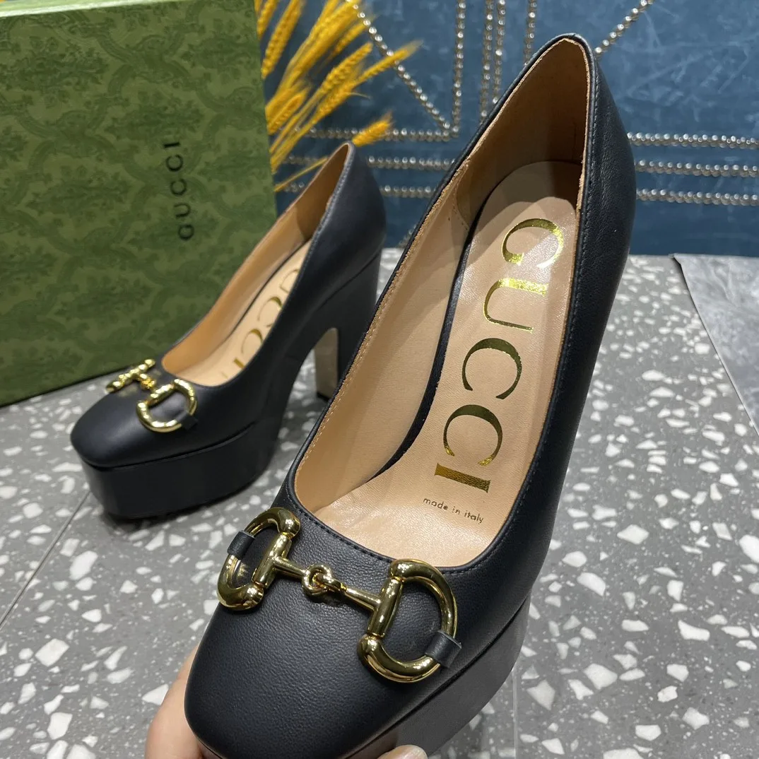 Gucci High Heel Pump With Horsebit Black - Image 6