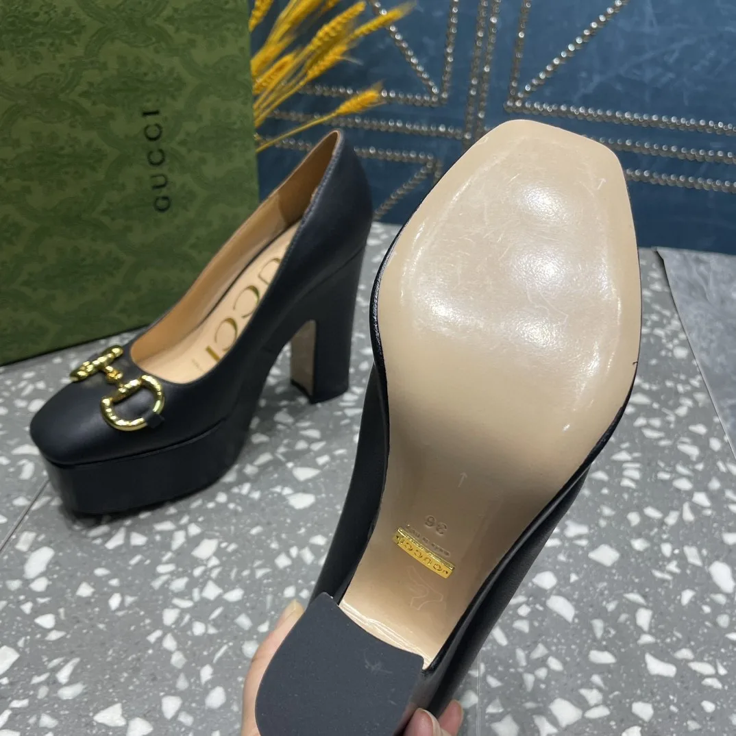 Gucci High Heel Pump With Horsebit Black - Image 7