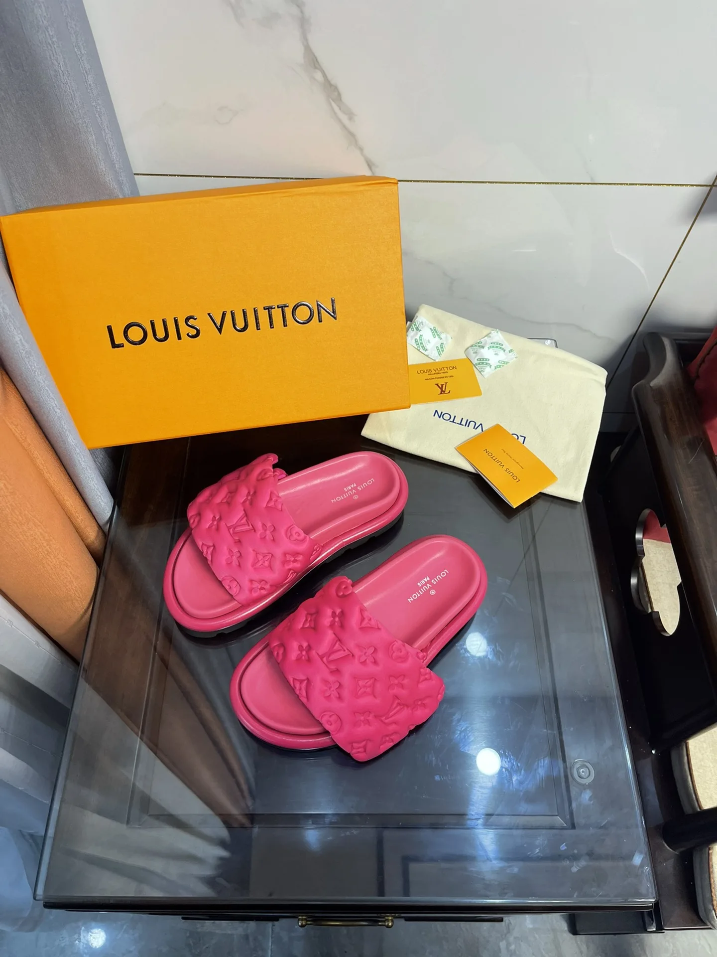 Louis Vuitton Pool Pillow Comfort Flat Mule Black LV 1AA1EF - Image 6