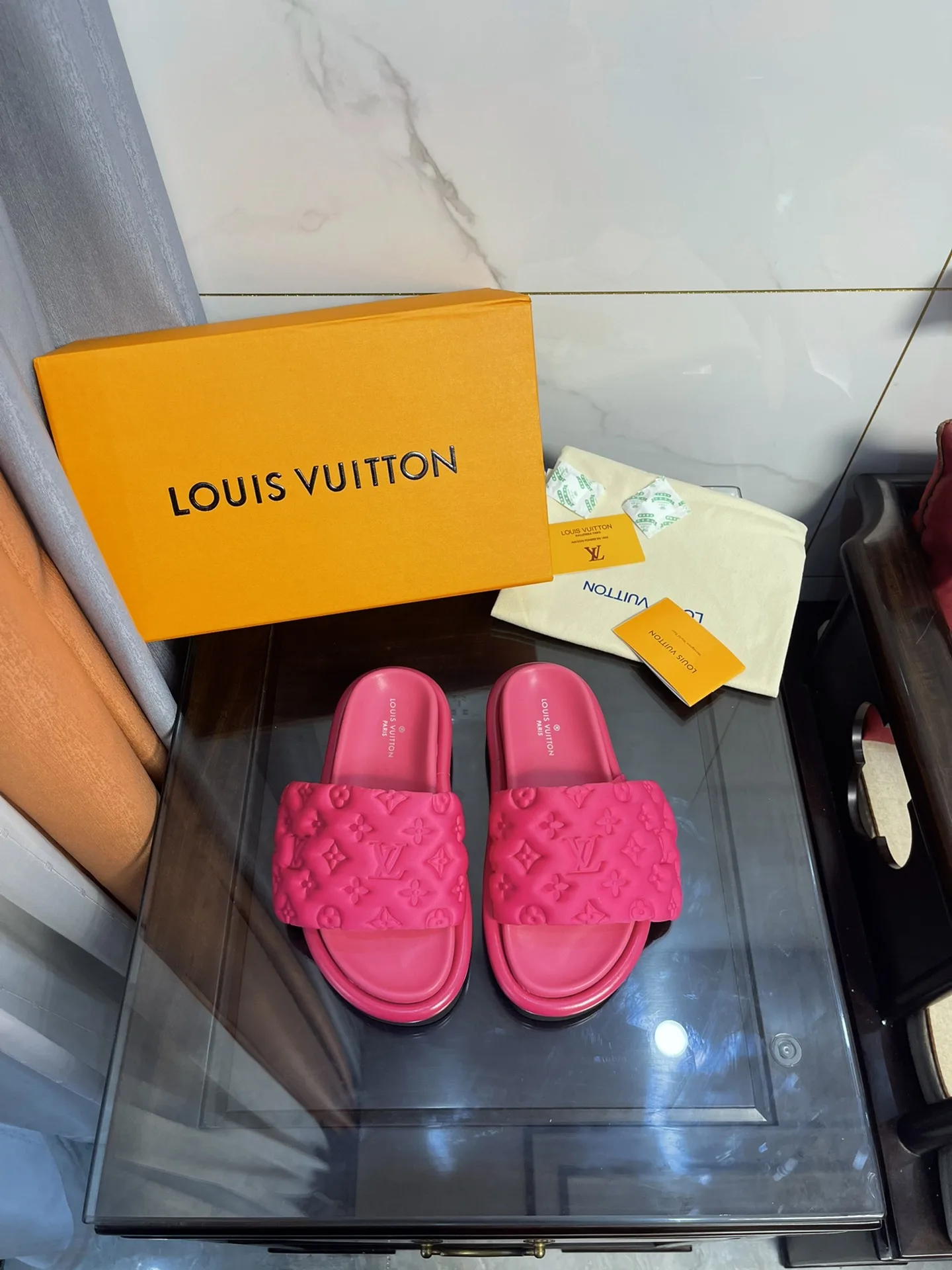 Louis Vuitton Pool Pillow Comfort Flat Mule Black LV 1AA1EF - Image 5