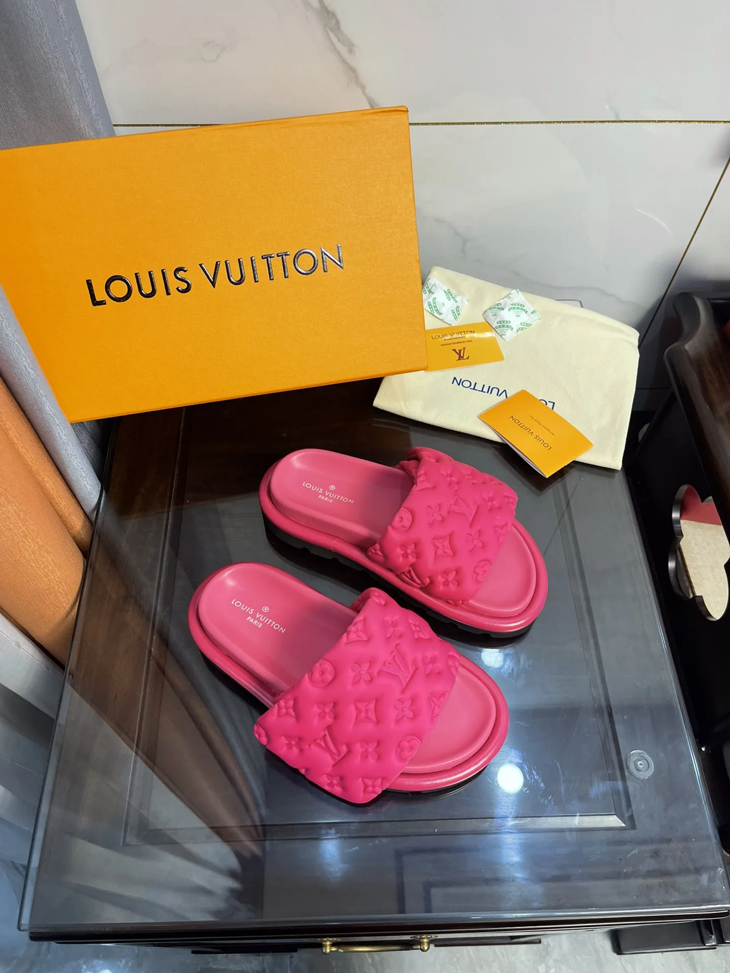 Louis Vuitton Pool Pillow Comfort Flat Mule Black LV 1AA1EF - Image 4