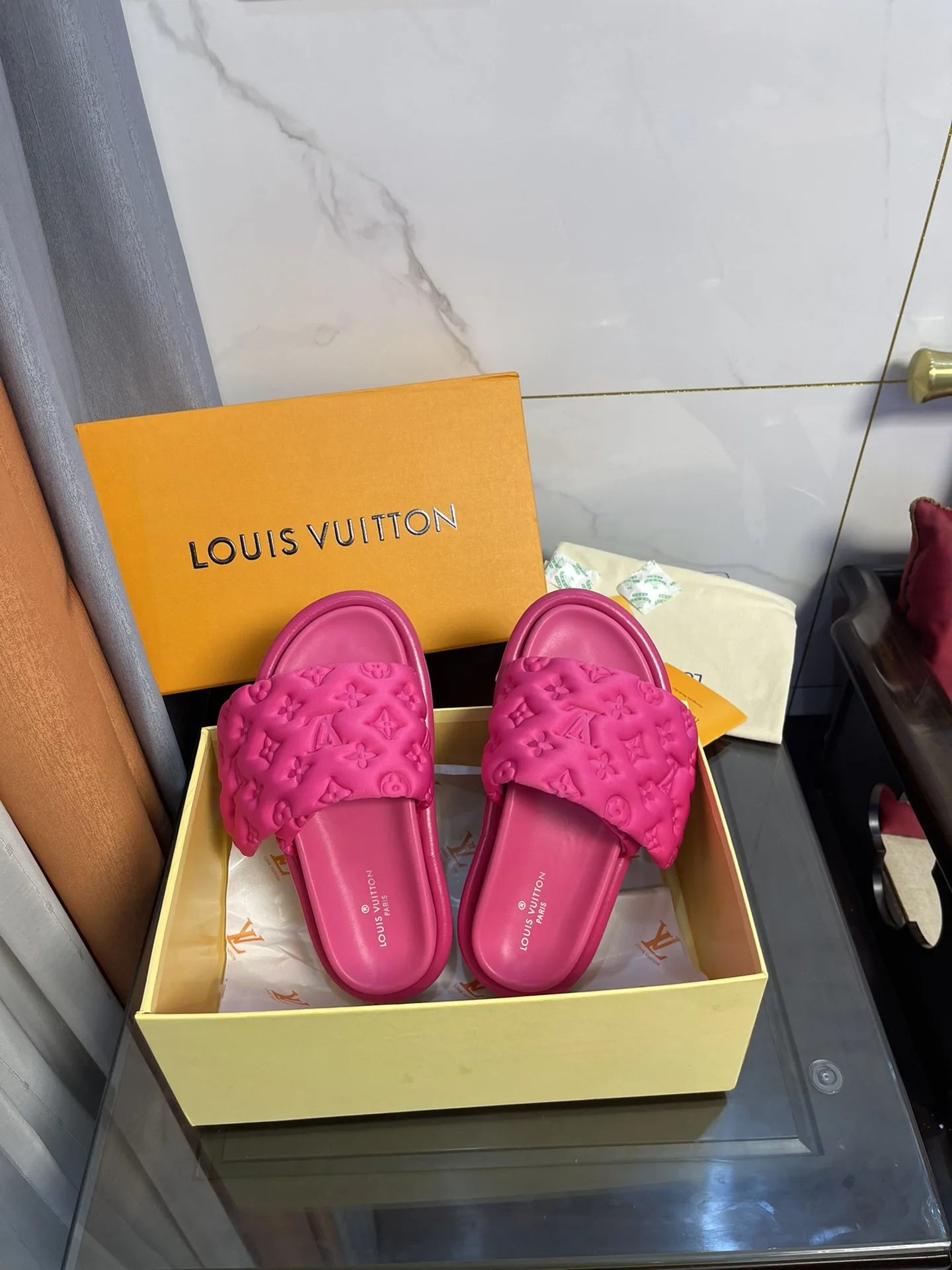 Louis Vuitton Pool Pillow Comfort Flat Mule Black LV 1AA1EF - Image 3