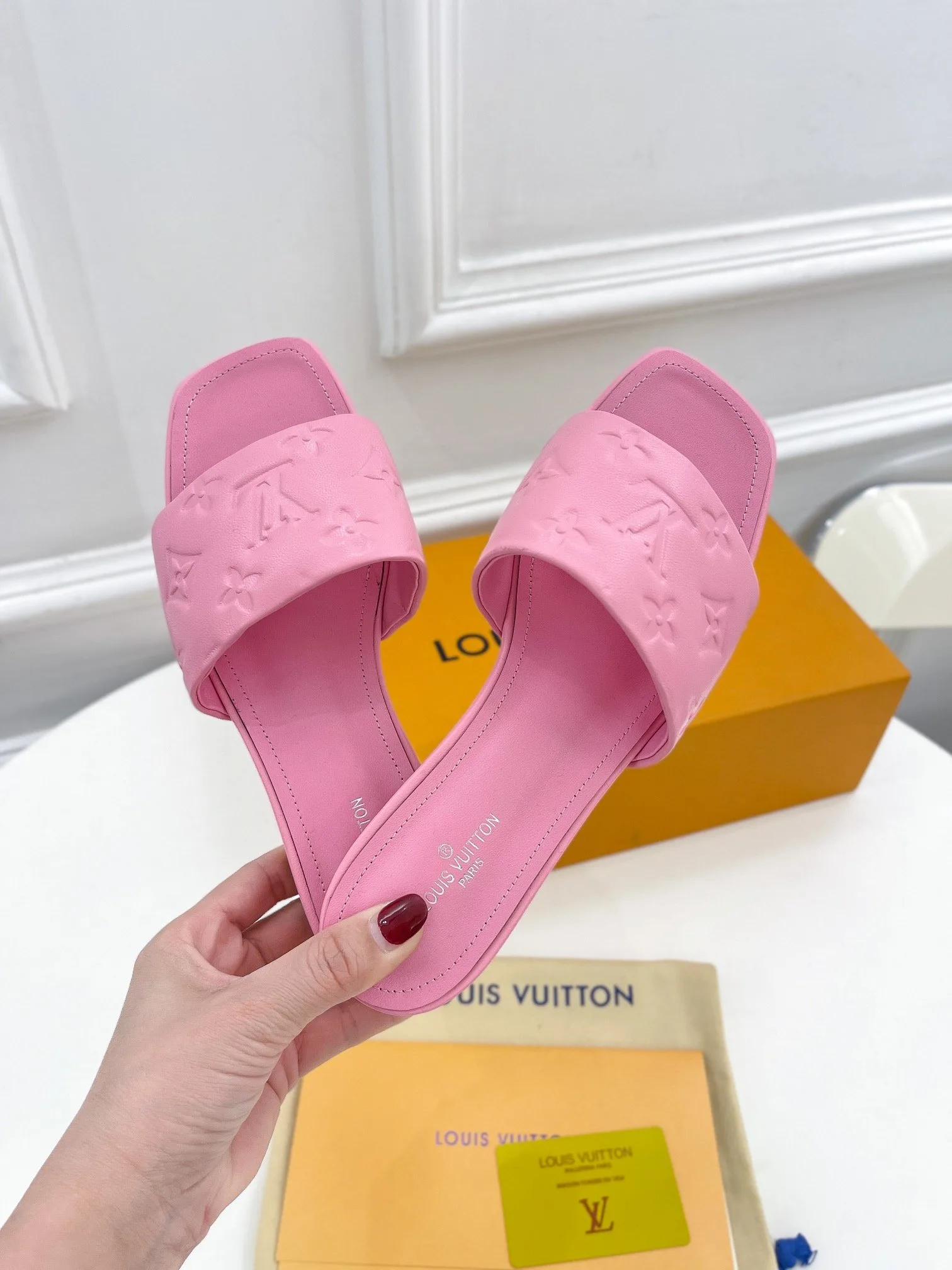 Alternative view of Louis Vuitton Revival Flat Mule Light Pink LV 1A9PA1