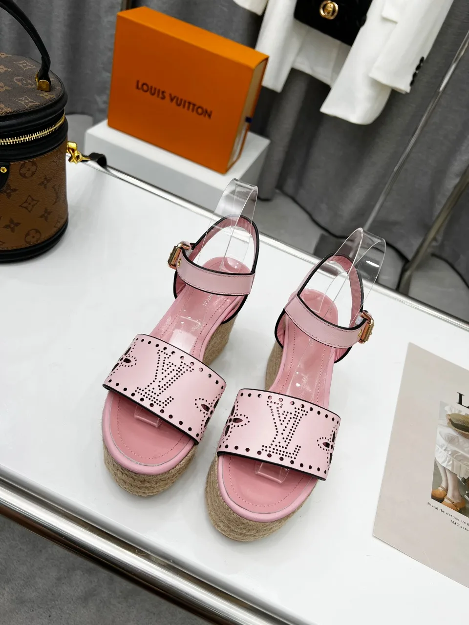 Louis Vuitton Women’s Starboard Wedge Sandal Pink - Image 8