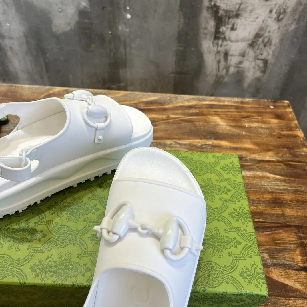 Alternative view of Gucci Horsebit Flatform Sandal White