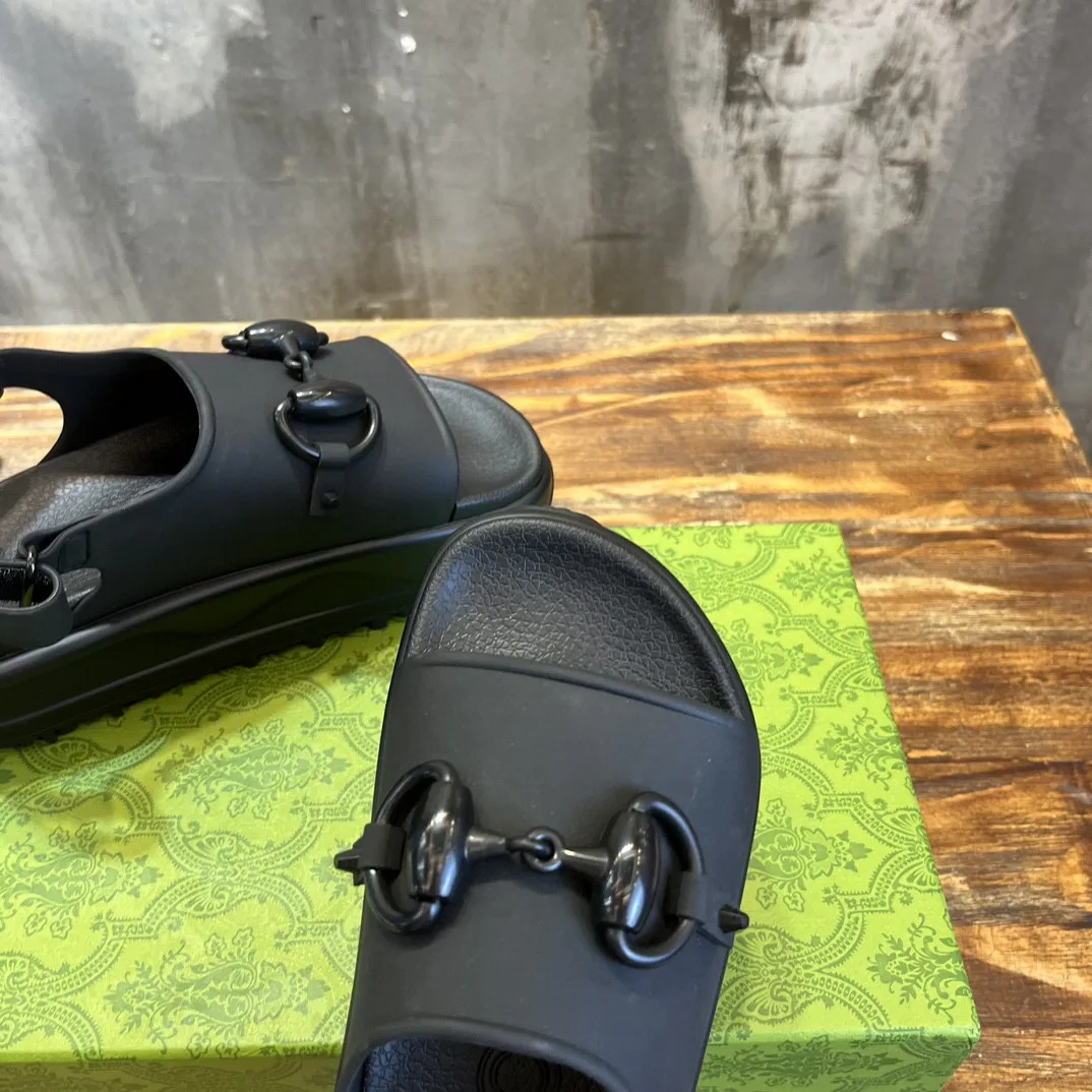 Alternative view of Gucci Horsebit Flatform Sandal Black