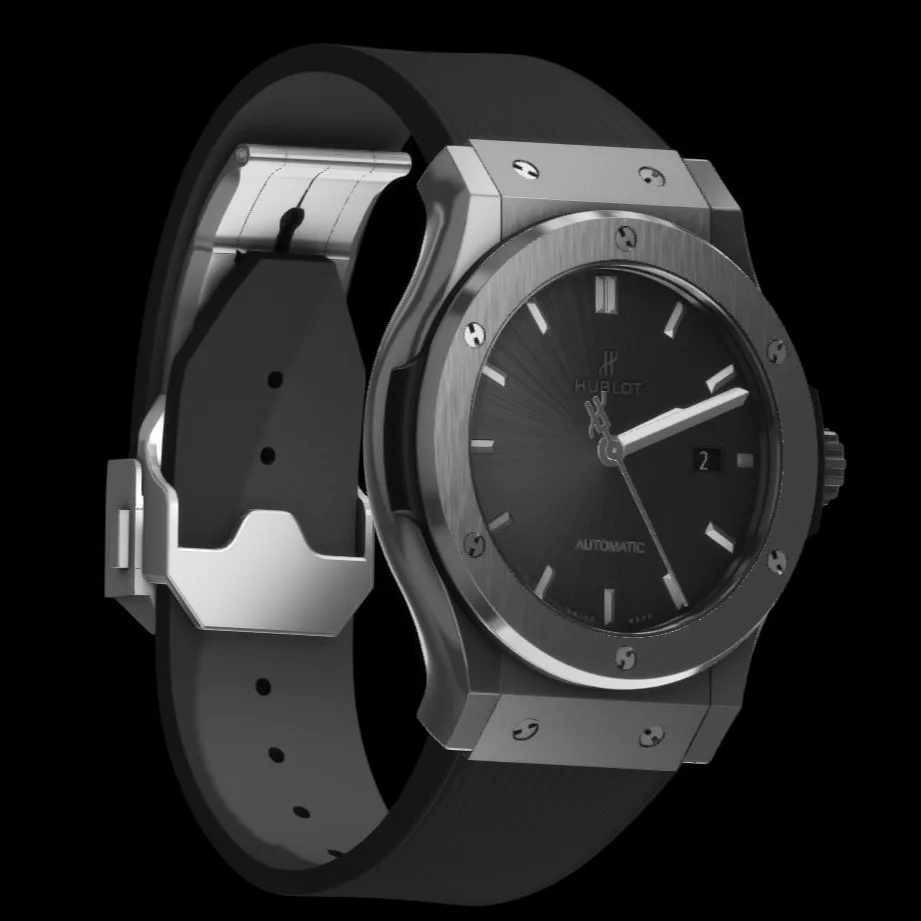 Hublot Classic Fusion Watch Racing Grey Strap Grey Dial - Image 3