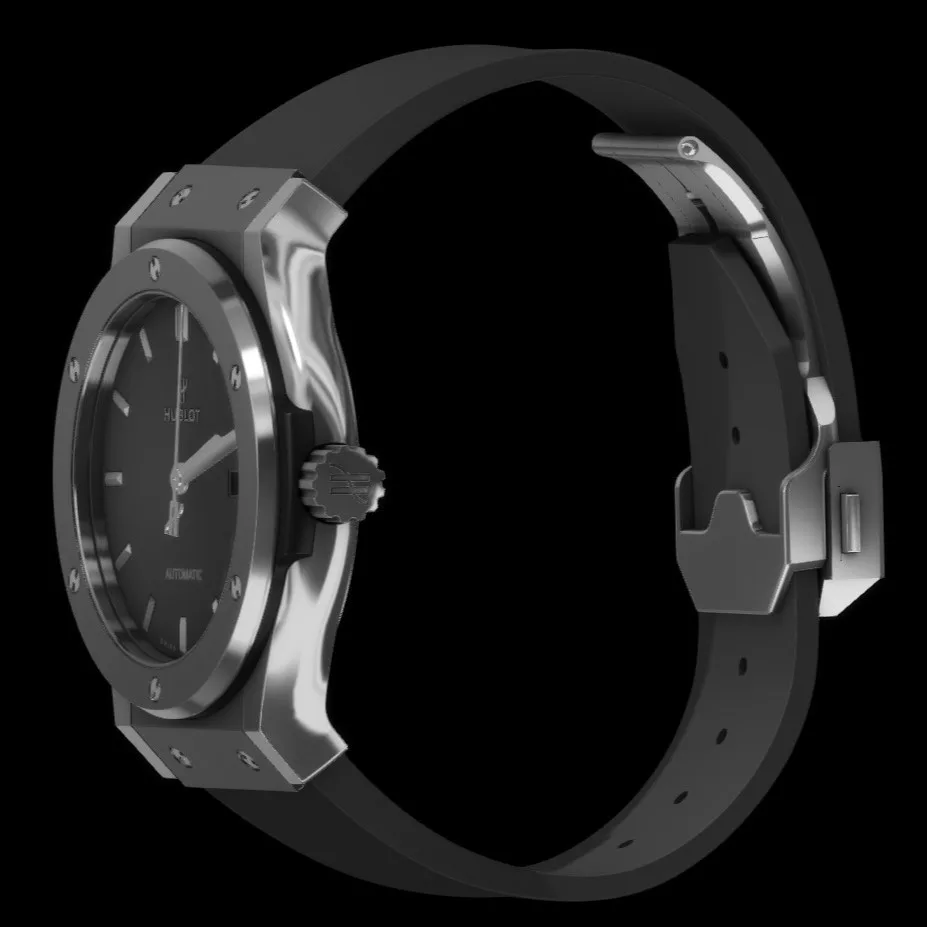 Hublot Classic Fusion Watch Racing Grey Strap Grey Dial - Image 5
