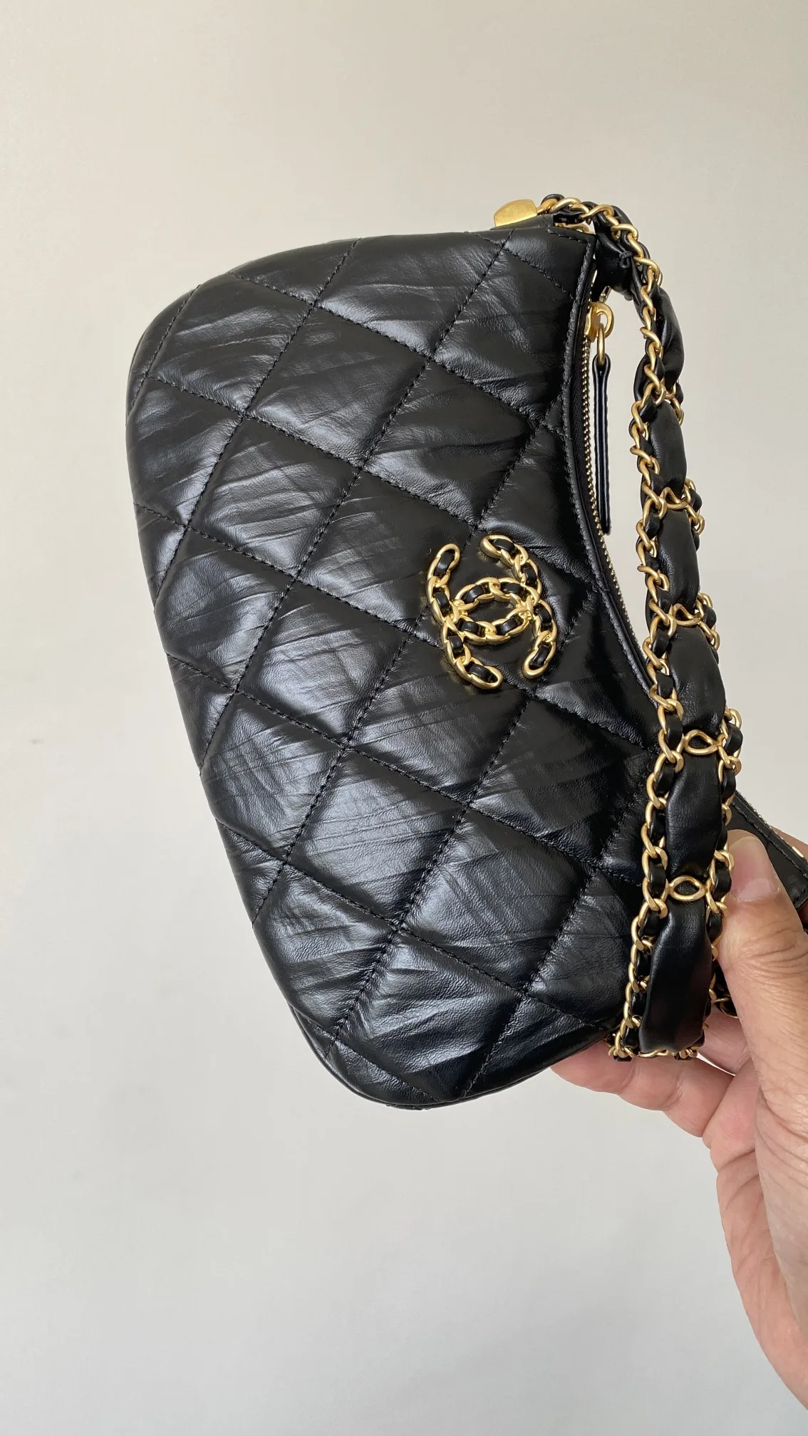 Alternative view of Chanel CC Hobo Bag / Black Gold Hardware