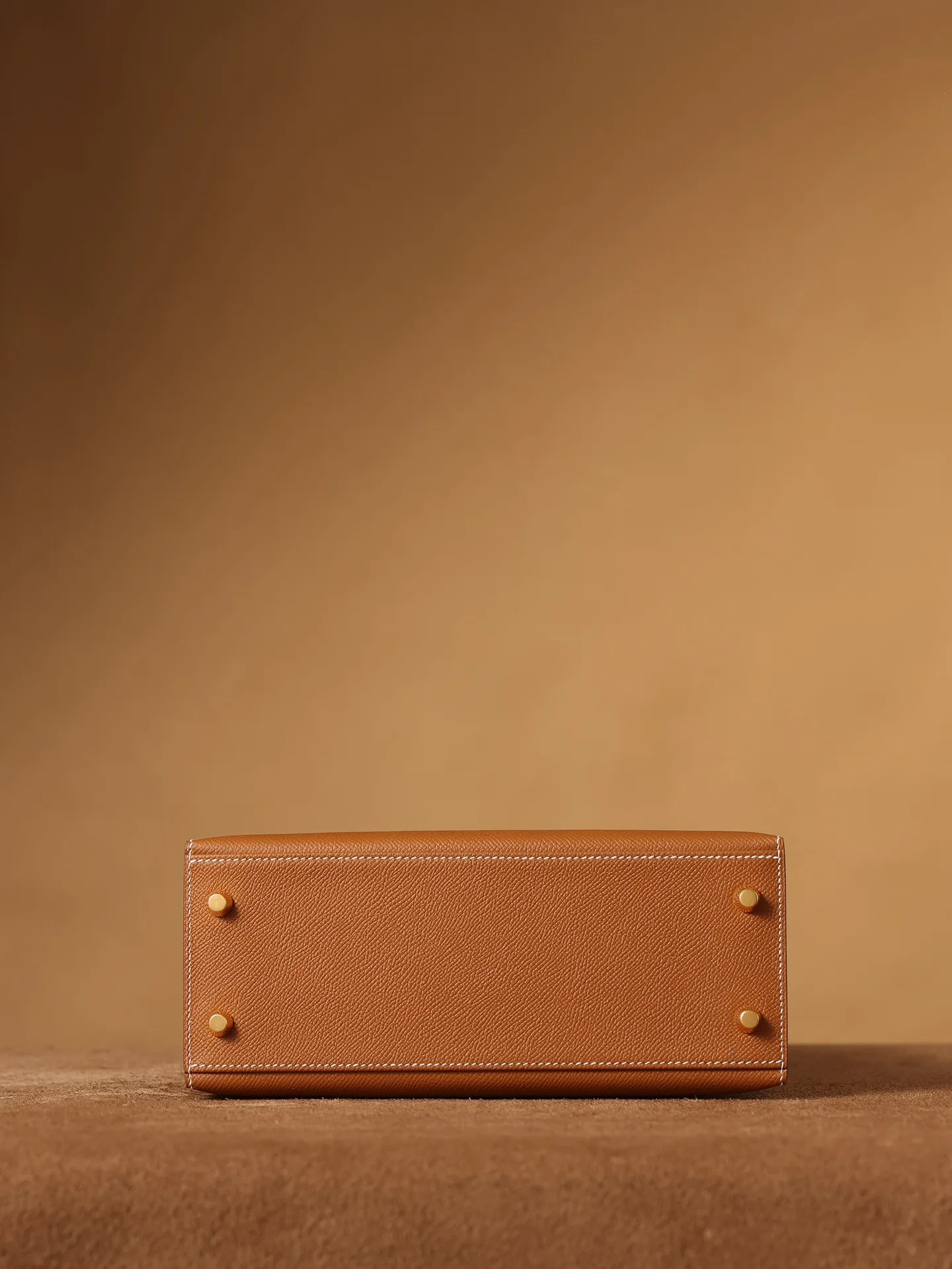 Hermes Kelly Epsom Gold Tone Lock Bag Brown 9,/ - Image 9