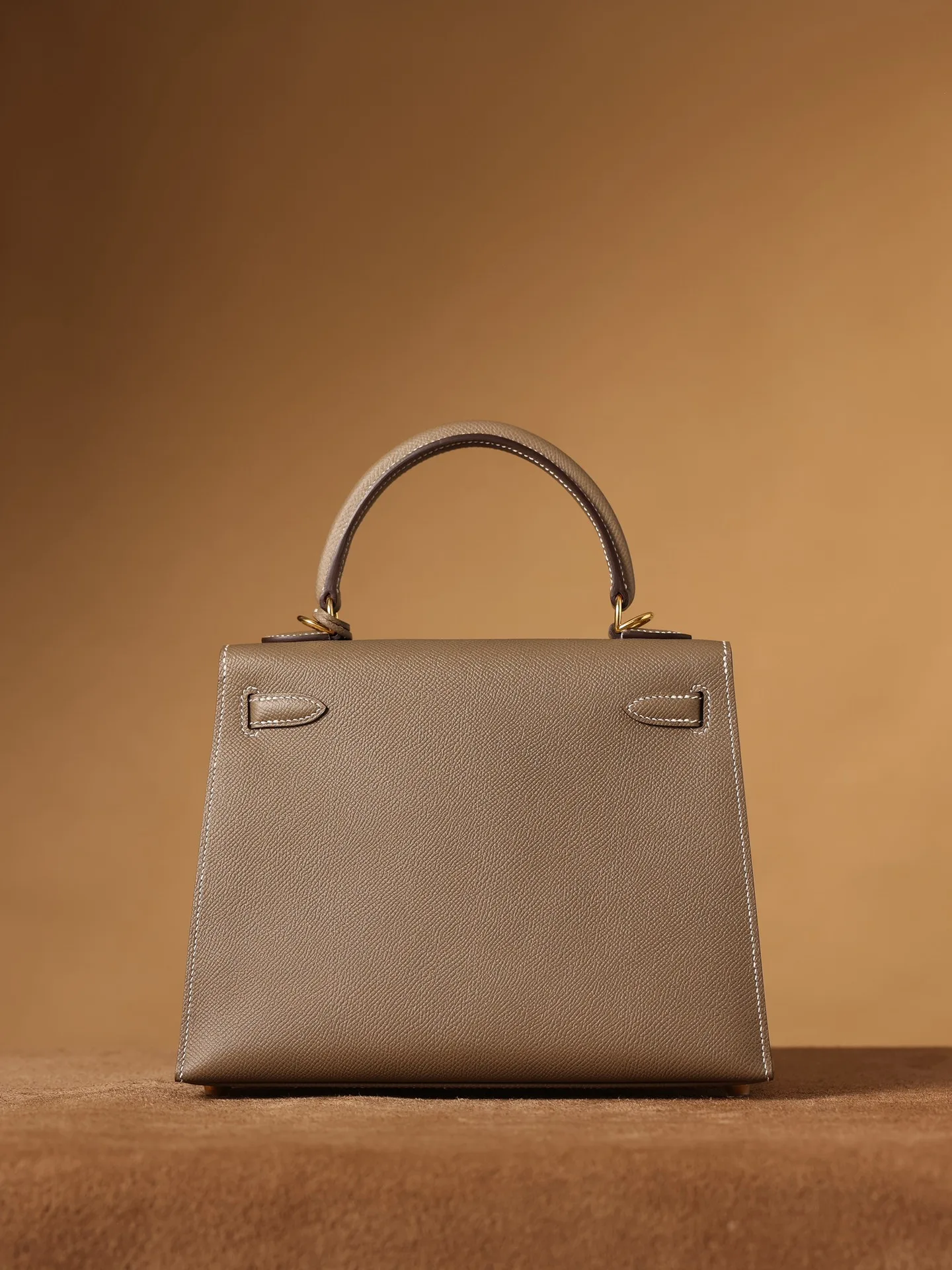 Hermes Kelly Epsom Gold Tone Lock Bag Grey 9,/ - Image 3