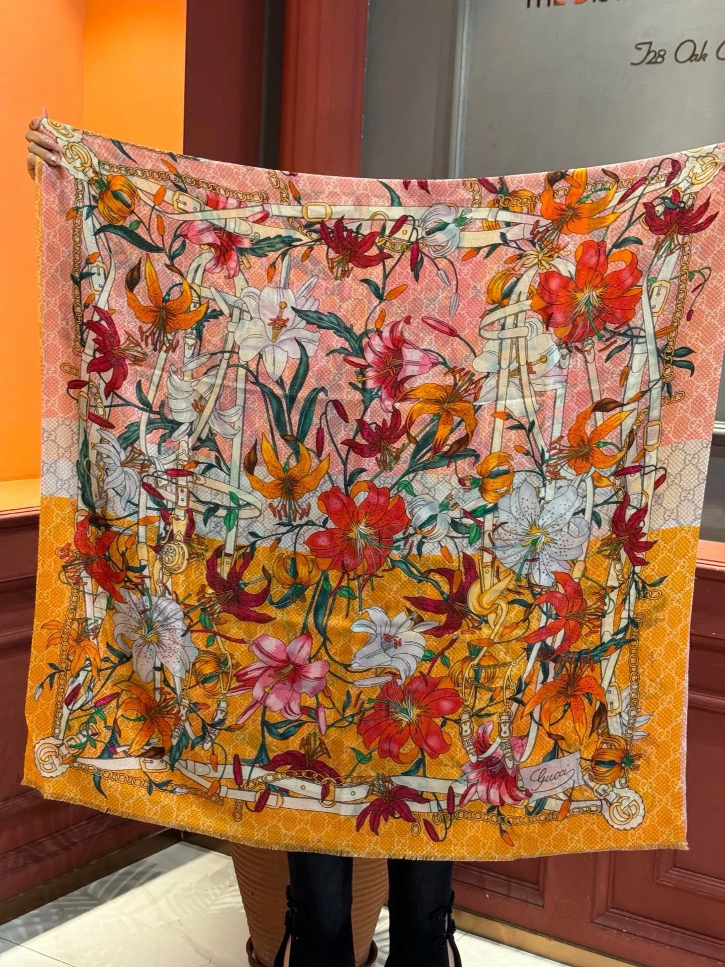 Gucci Flora Silk Scarf Floral Pattern / - Image 7