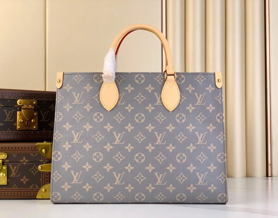 Louis Vuitton Onthego MM Tote Bag / Trianon Grey Gold Hardware - Image 2