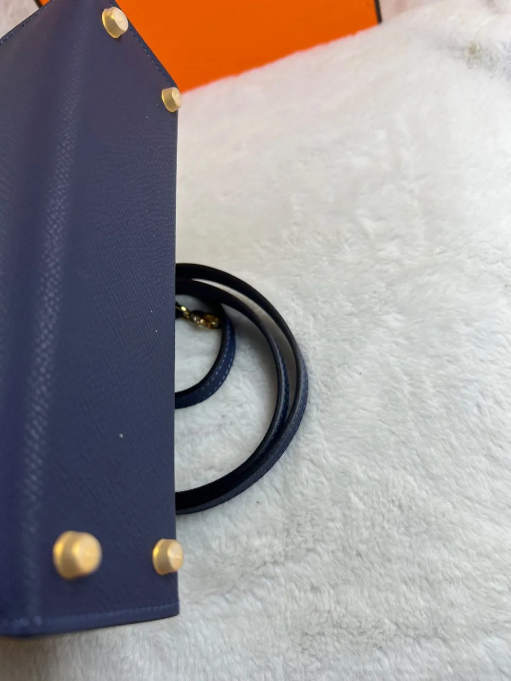 Alternative view of Hermes Kelly 19 Blue France Epsom Bag