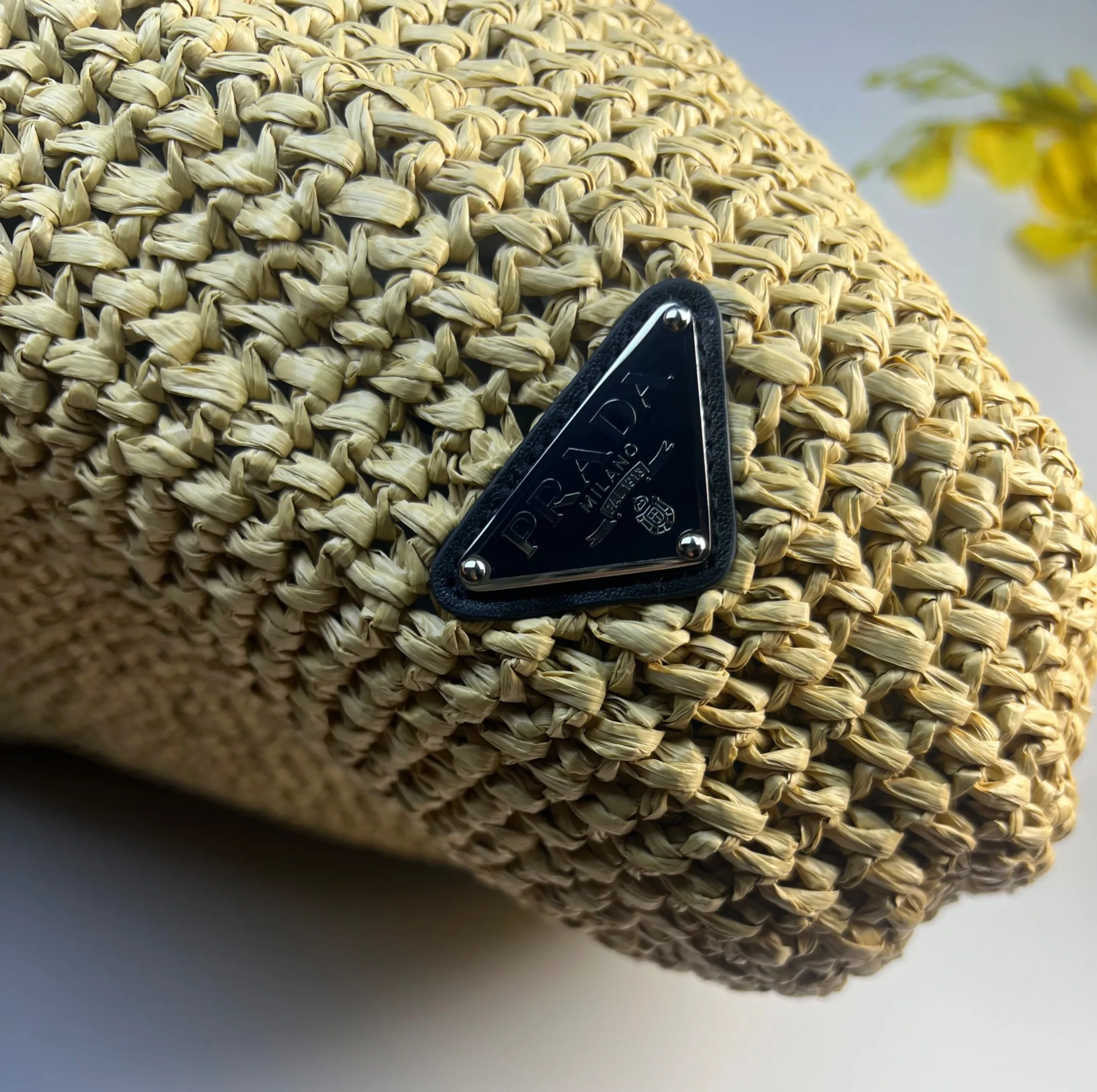 Prada Crochet Tote Bag / Natural - Image 4