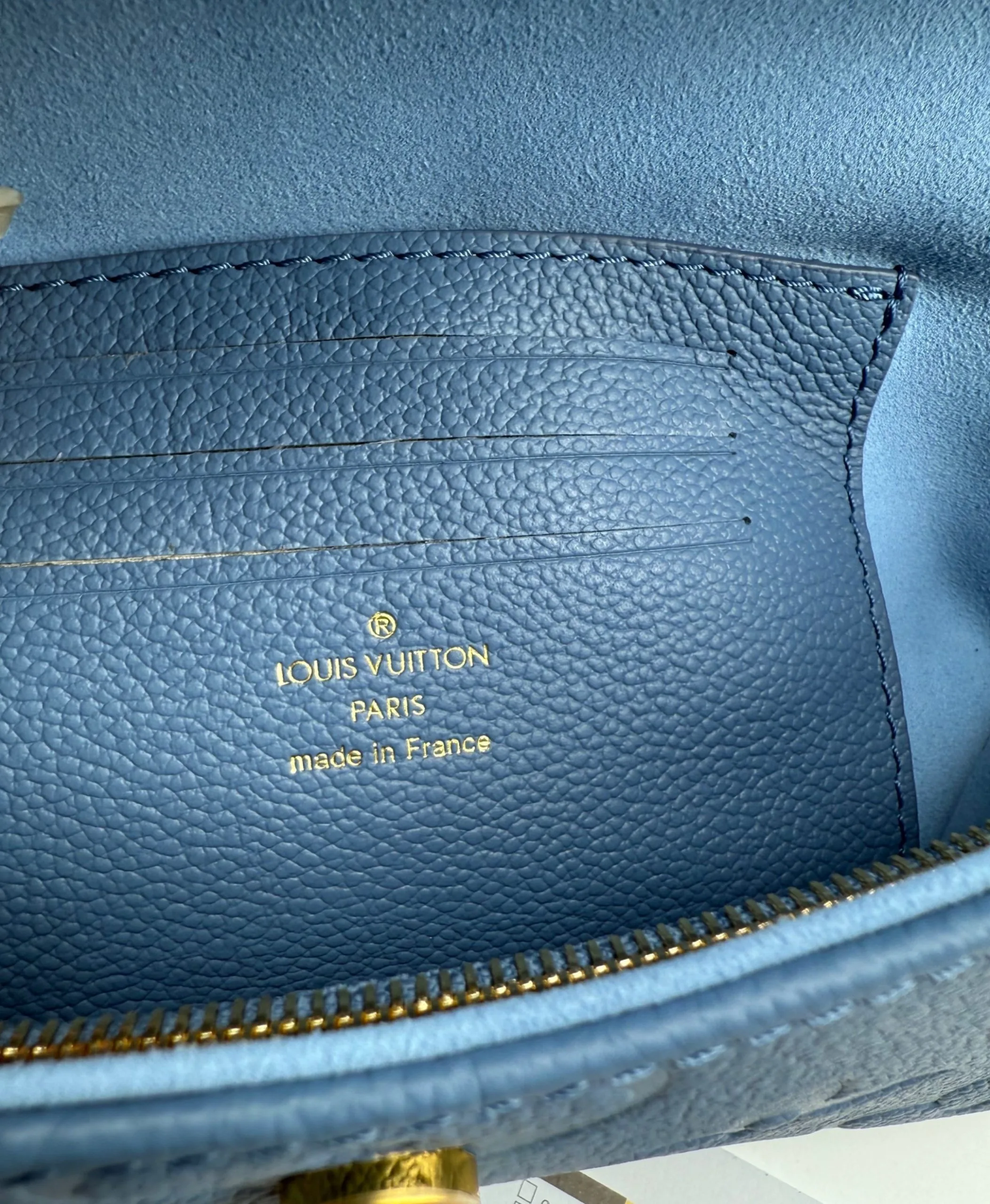 Louis Vuitton Wallet On Chain Ivy Shoulder Bag / Blue Gold Hardware - Image 10