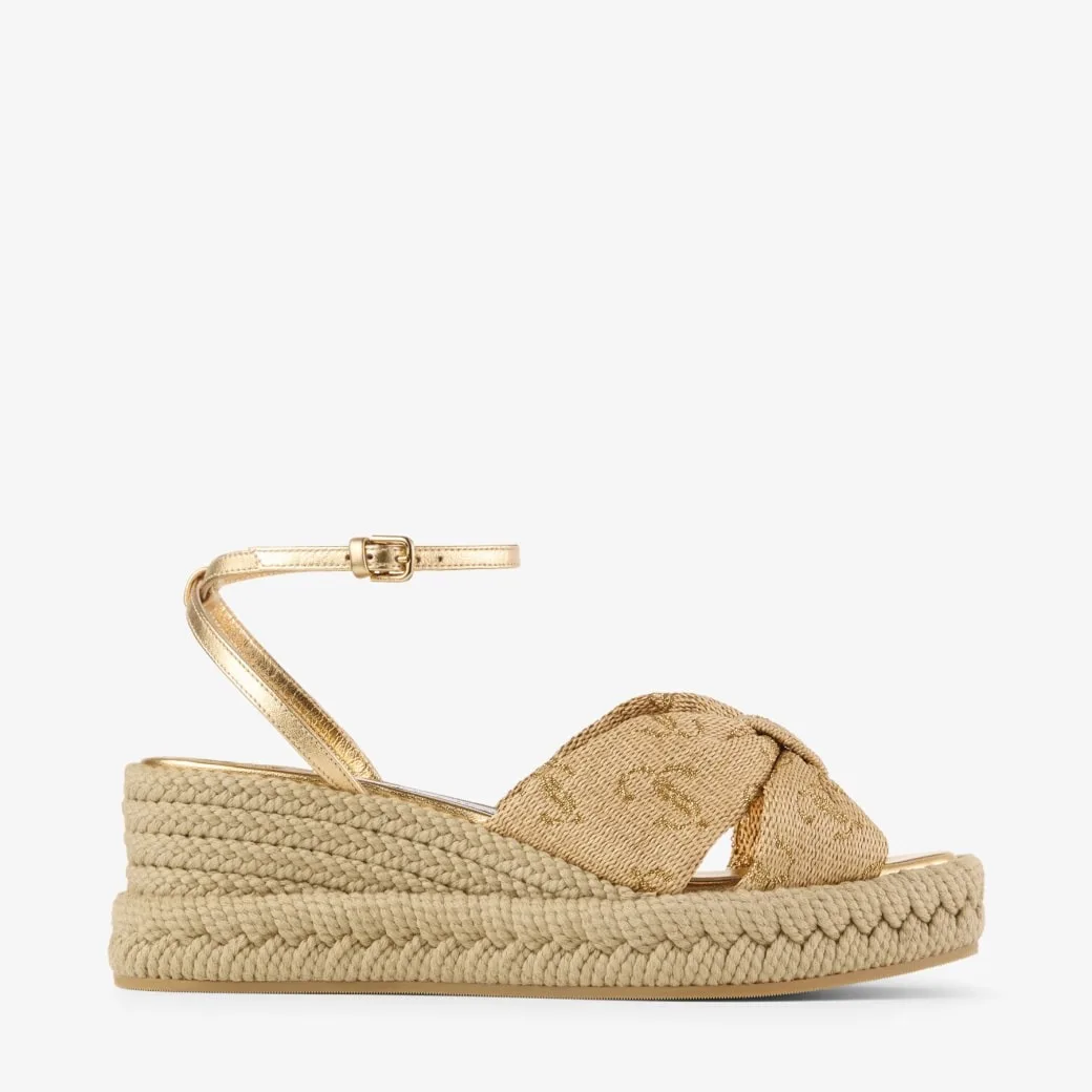 Alternative view of Jimmy Choo Aella Wedge 60 Gold AELLAWEDGE60GTJ