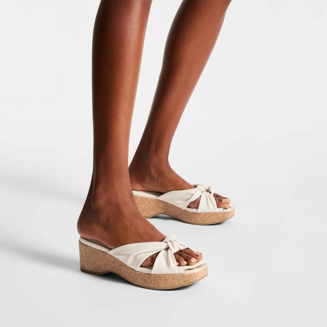 Alternative view of Jimmy Choo Avenue Wedge 50 Latte AVENUEWEDGE50NAP
