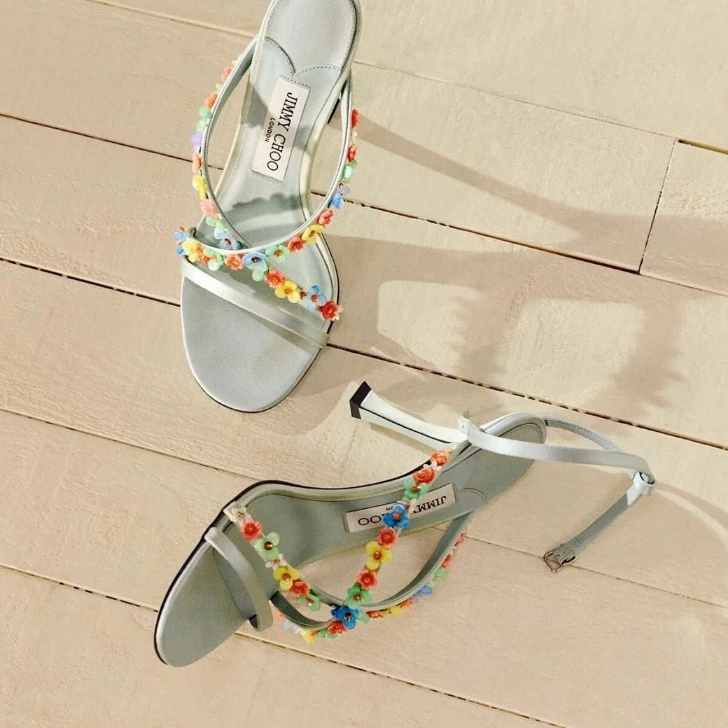 Alternative view of Jimmy Choo Blanche 90 Sandal Light Verde BLANCHE90EQJ
