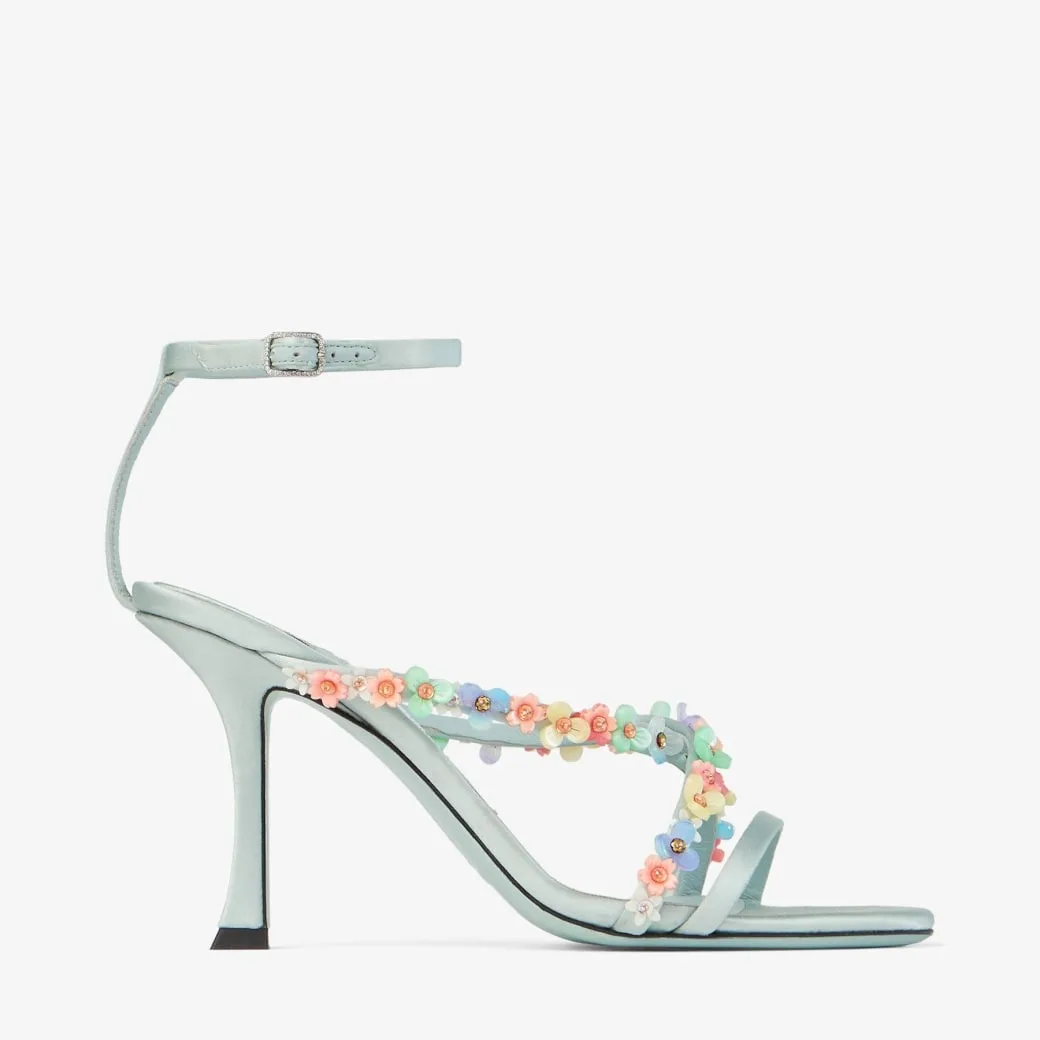Jimmy Choo Blanche 90 Sandal Light Verde BLANCHE90EQJ - Image 3