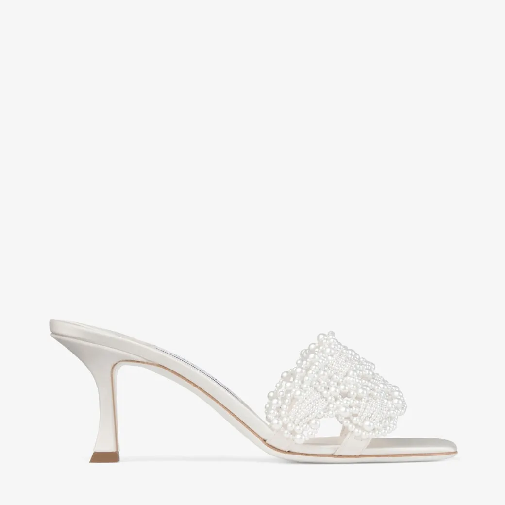 Alternative view of Jimmy Choo Cary Mule 70 Ivory/White CARYMULE70OBD