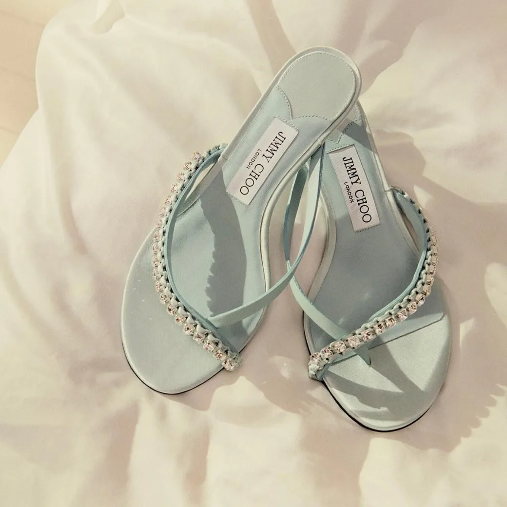 Alternative view of Jimmy Choo Dila 35 Mule Sandal Light Verde DILA35GZM