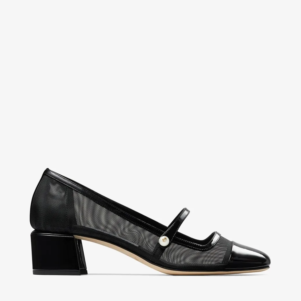 Alternative view of Jimmy Choo Elisa 45 Mesh Pumps Black ELISA45TNX