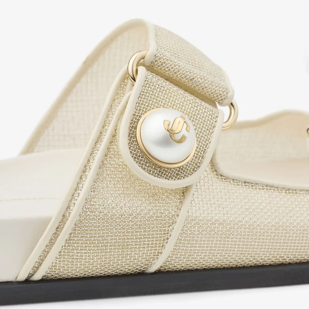 Jimmy Choo Fayence Sandal Champagne/Latte FAYENCESANDALCJM - Image 4