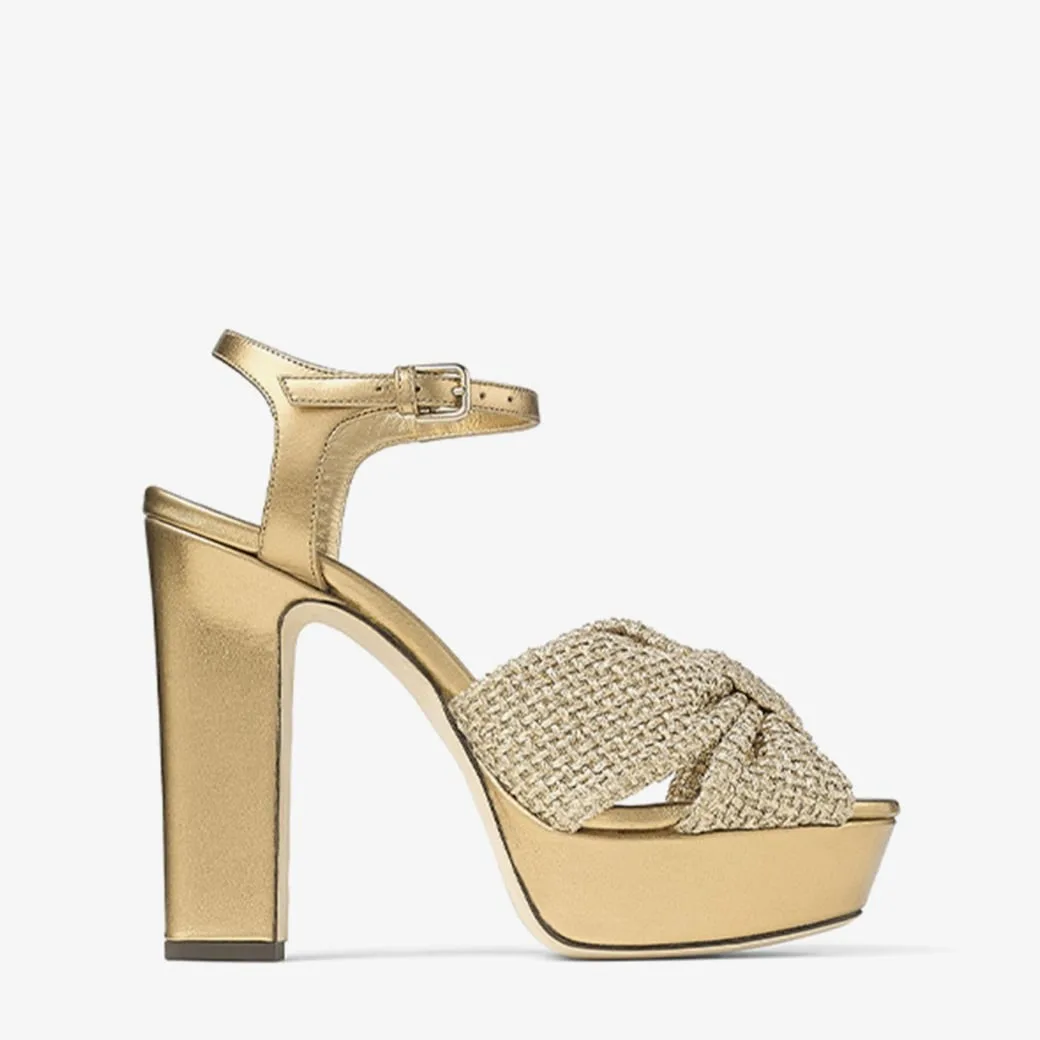 Jimmy Choo Heloise 120 Gold HELOISE120GVN - Image 3