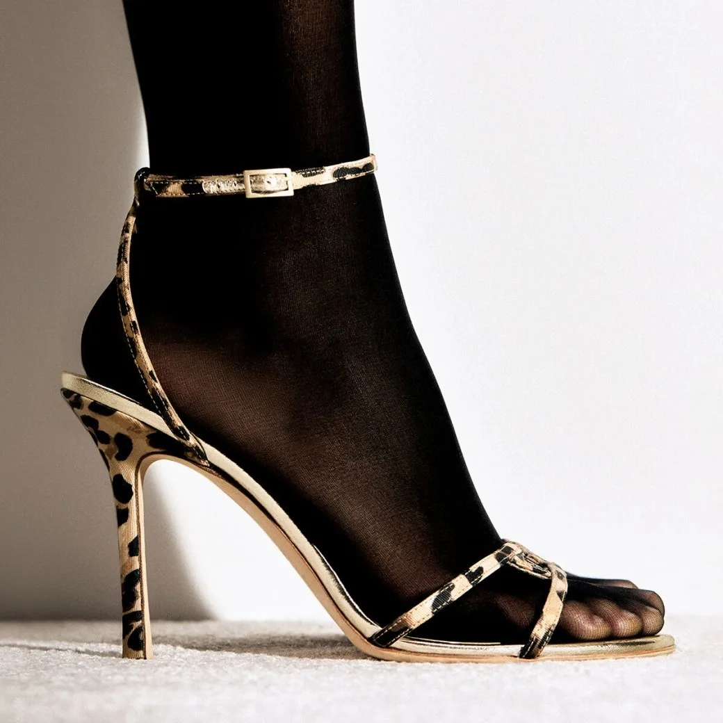 Alternative view of Jimmy Choo Leo Leopard-Print Sandal Natural 1998LEOQKB